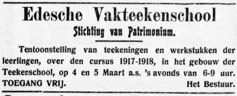 stichtingerfgoedede.nl-/fotoalbum/plaatjes/19180302_vaktekenschool_tentoonstelling.webp
